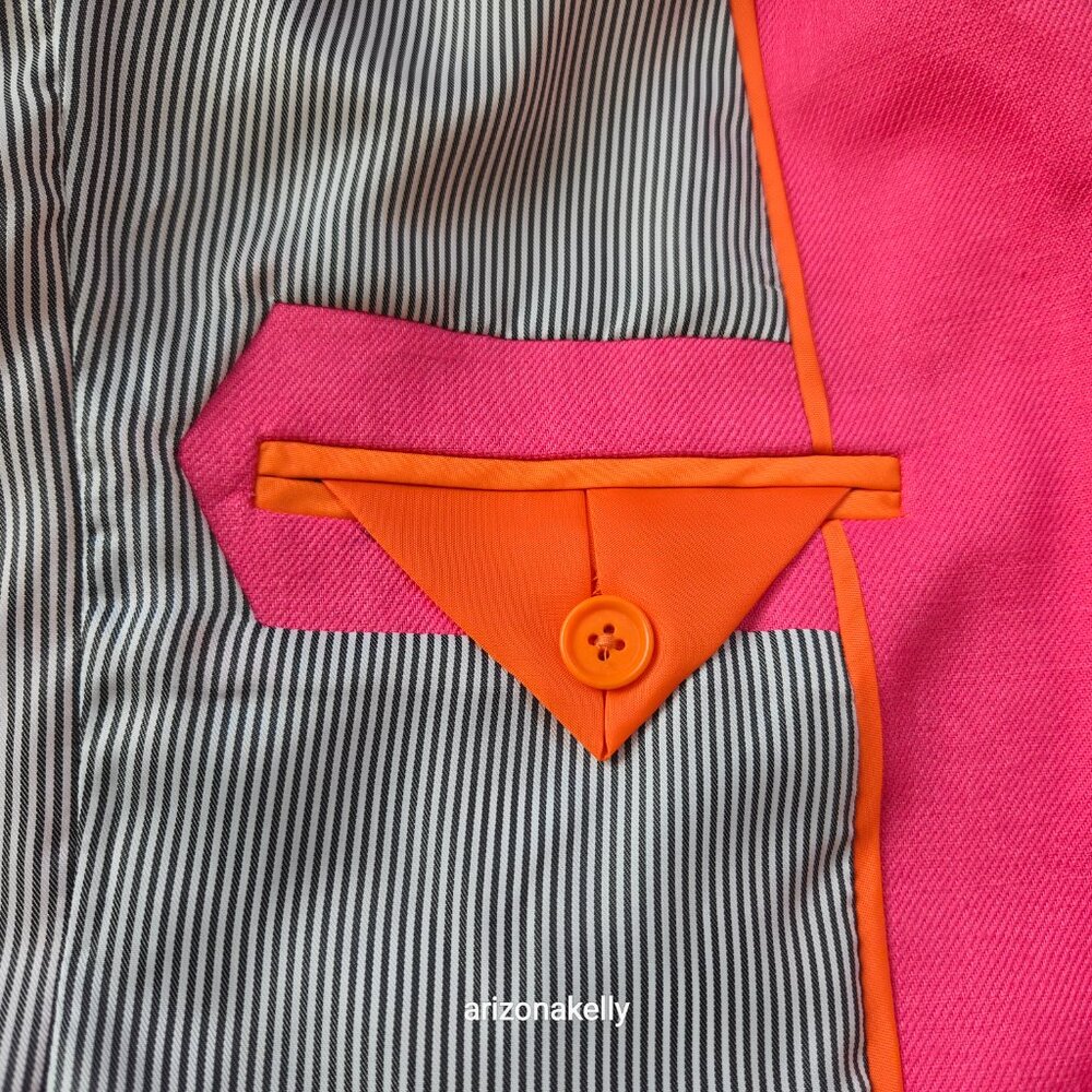NWT J. Crew Linen Parke Blazer in Stretch Linen Blend *PINK* 00 Vivid Begonia - Picture 7 of 11
